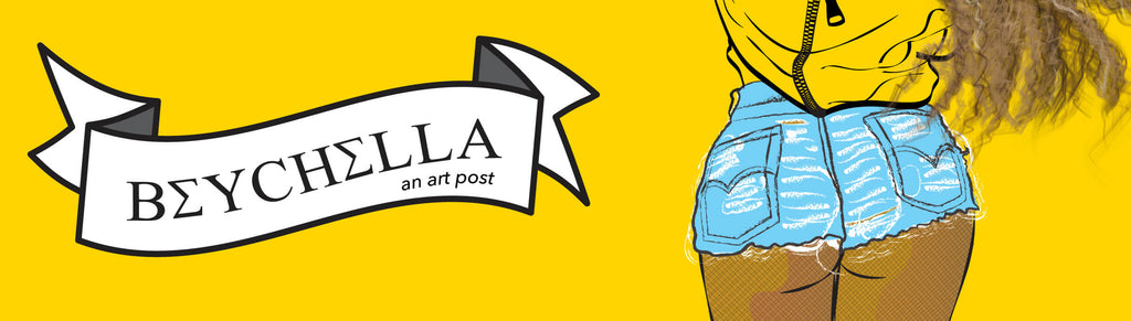 Beyonce Coachella art banner she illustrates