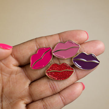 Lips enamel pin-multi